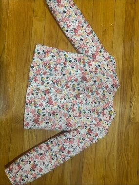 Janie and Jack Floral Button-Front Jacket - Pink, White & Yellow